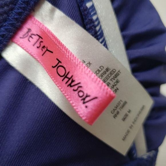 Betsey johnson navy colored bow bandeau bikini top size M summer swim beach - Picture 3 of 3